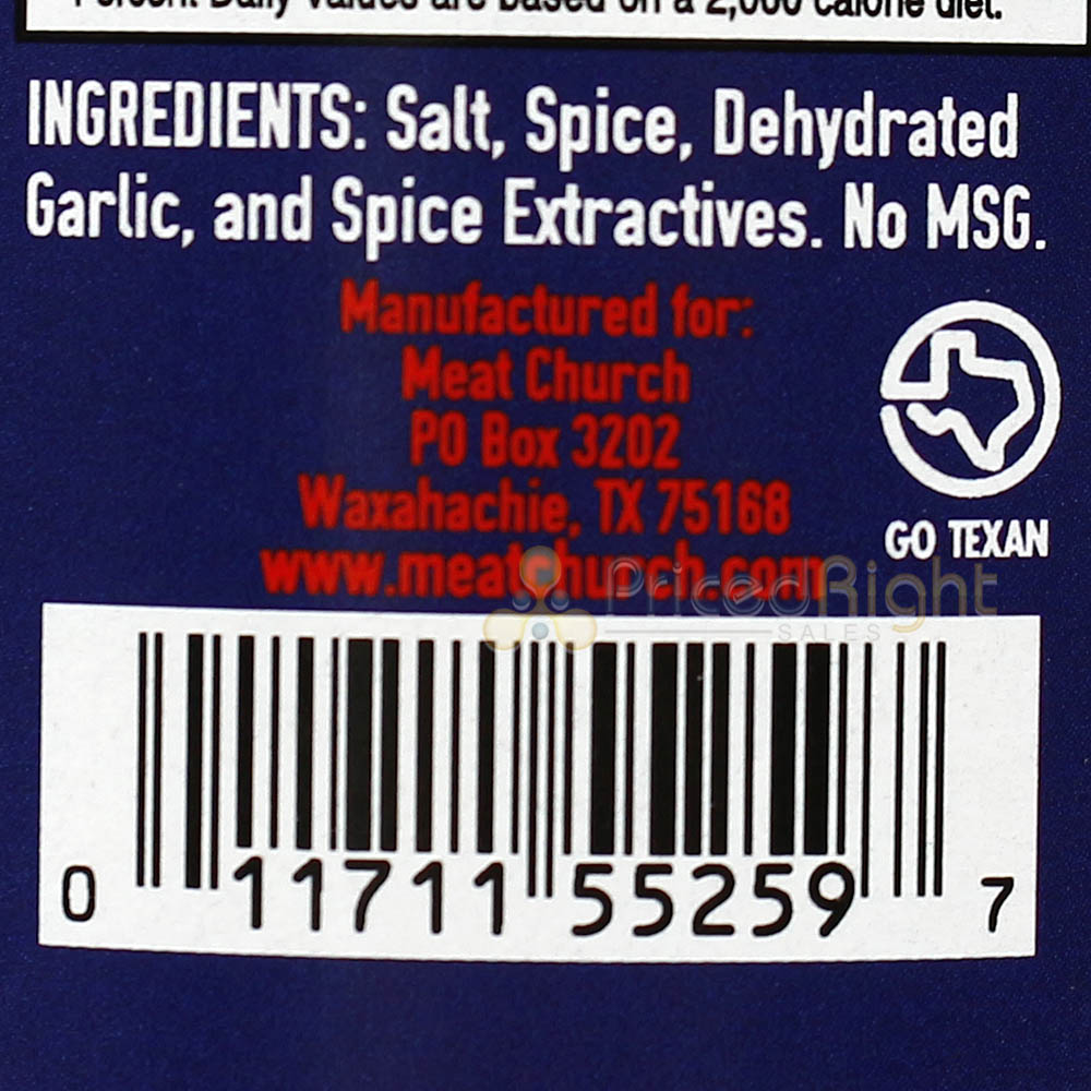 Meat Church Holy Cow BBQ Rub Seasoning 12 oz. Bottle No Msg Texas Flavor 55259