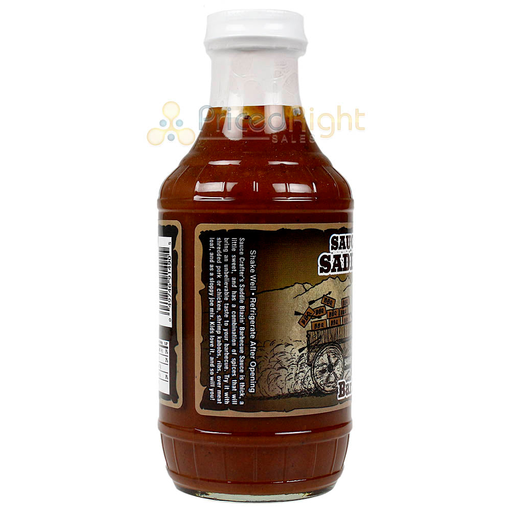 Sauce Crafters Saddle Blazin BBQ Sauce Sweet Smokey 19 Oz Bottle
