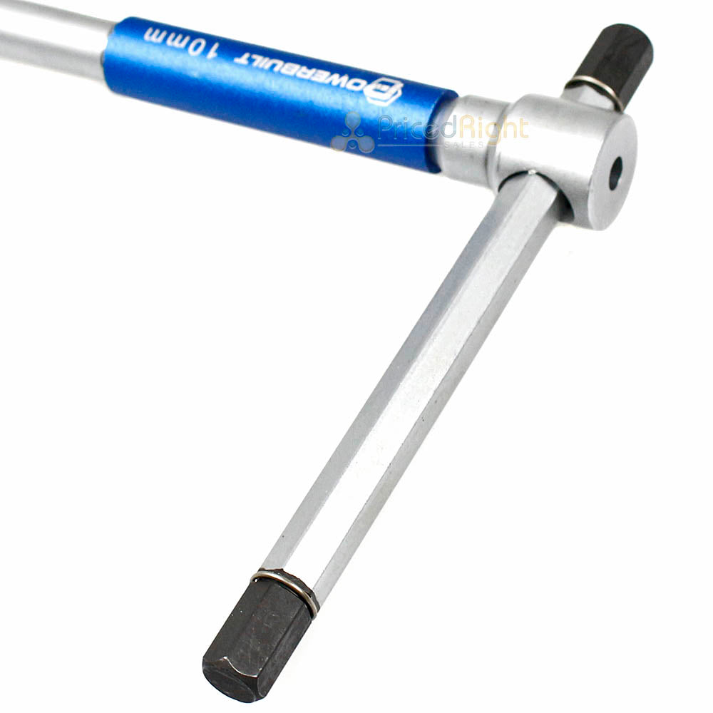 Powerbuilt 8 Pc 3 Way T-Handle Torx Key Wrench with Rack Set Metric 941645 Blue