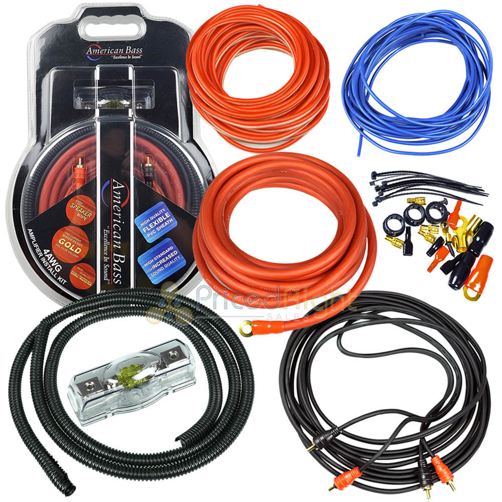 4 Gauge Amp Kit Wiring Amplifier Install Mini ANL Fuse Holder RCA Car Audio 4GA