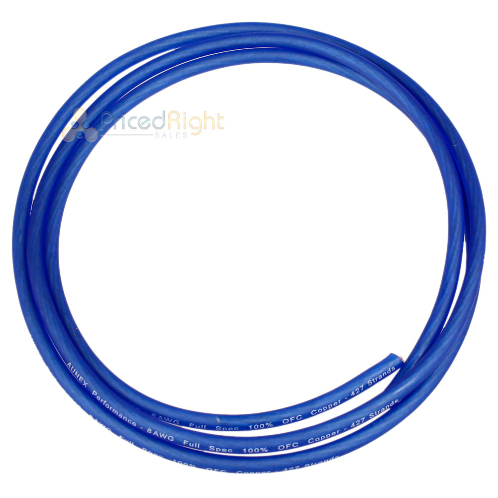 8 Gauge Amp Kit 100% OFC Copper Wire Complete Install Wiring Set AP-8K Aunex