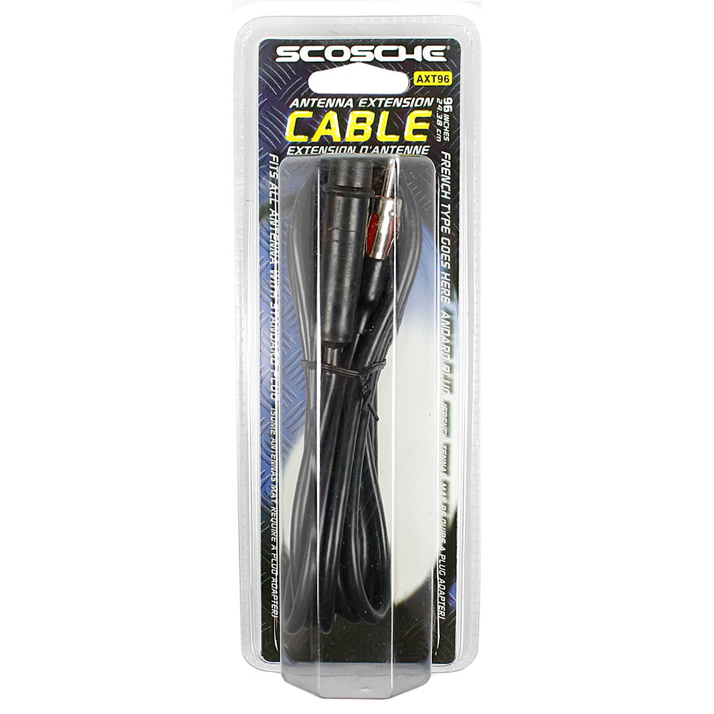 96" Antenna Extension 8' Cord Adapter Cable Male Female Car Audio AM FM Radio