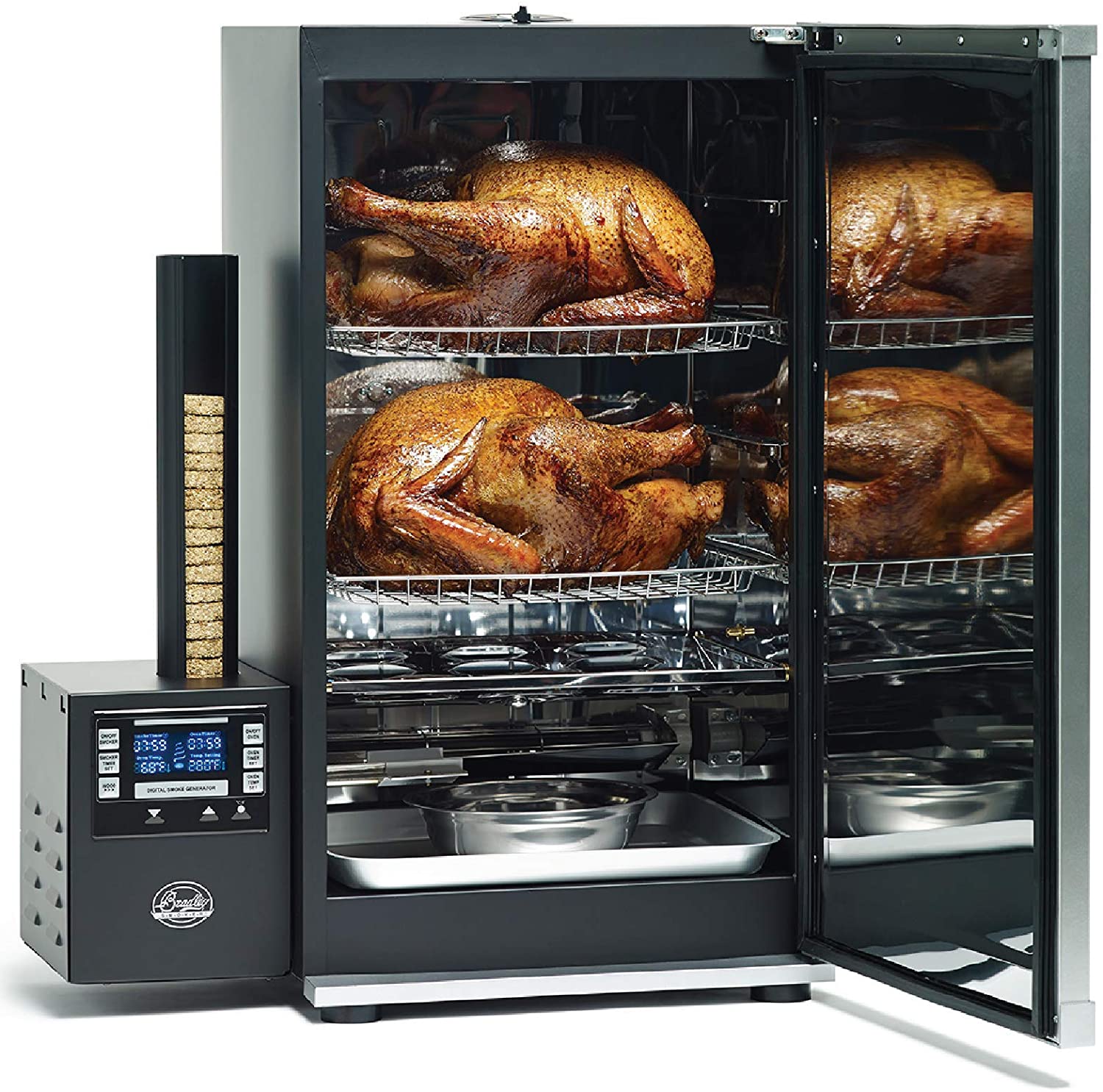 Bradley Smoker 4-Rack Digital Control Meat Smoker Smokehouse Cabinet 76L BTDS76P