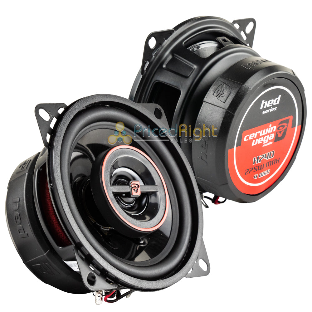 Cerwin Vega 4" 2 Way Coaxial Speakers Car Stereo Speakers HED Series 40W RMS