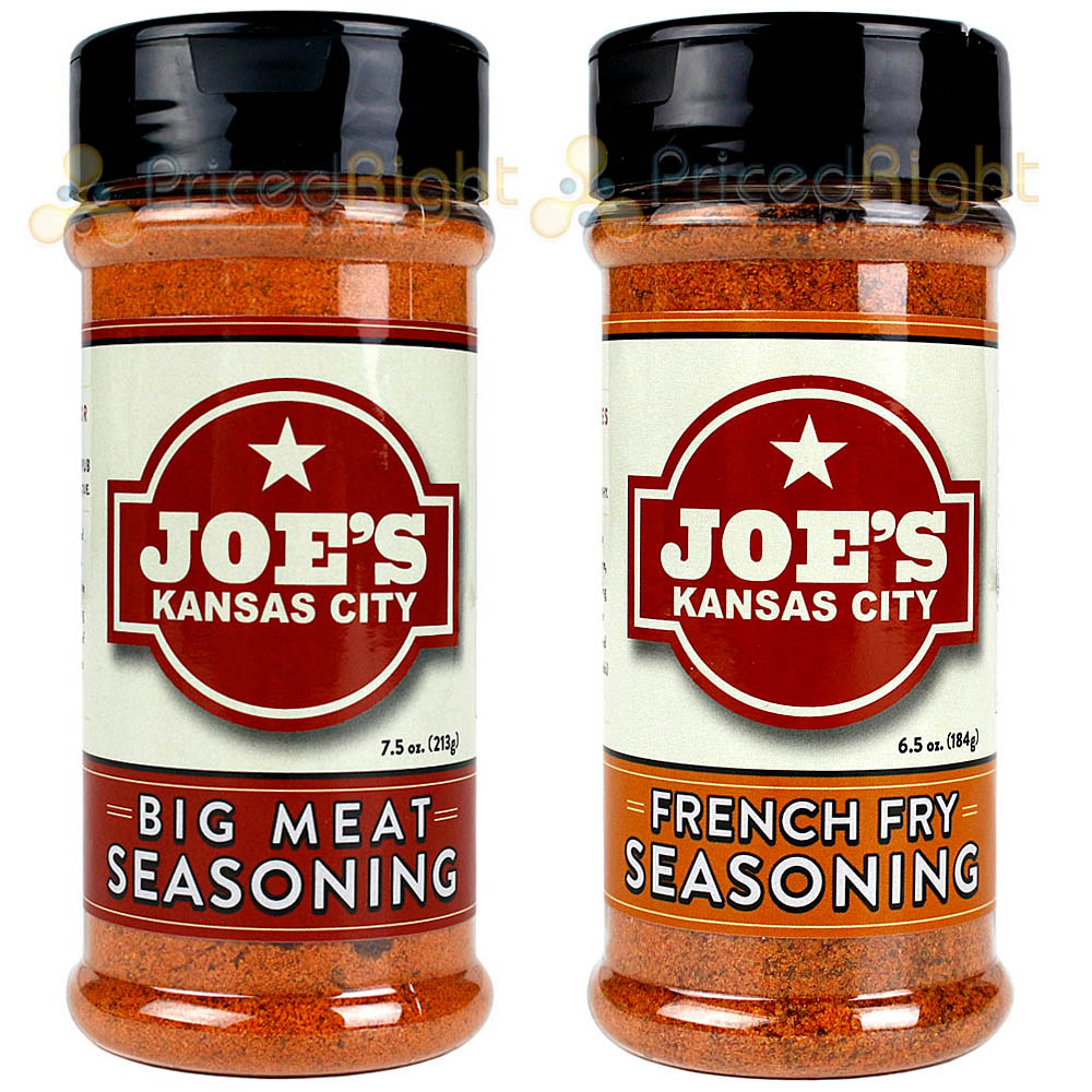 Joes Kansas City Championship Big Meat and French Fry Seasonings 2 Pack 14 Oz