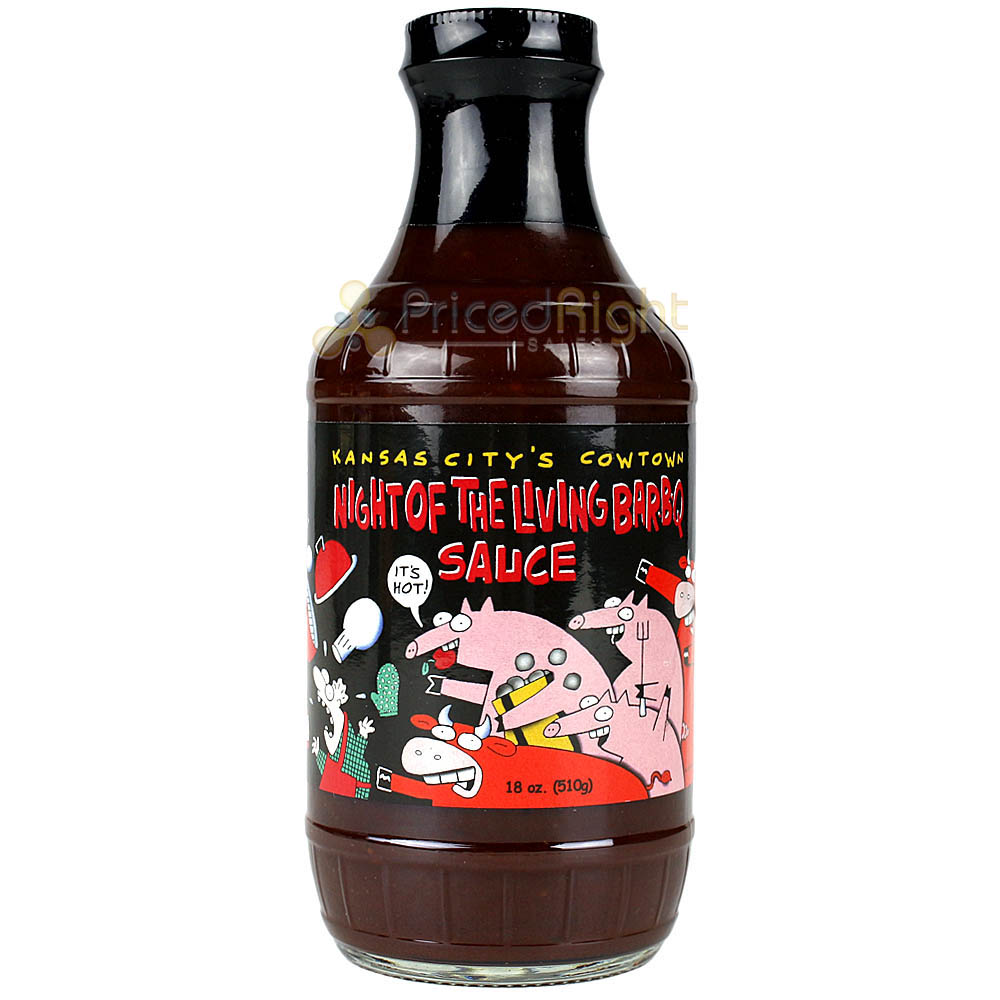 BBQ Sauce Original 18 Oz & Night of the Living Bar-B-Q Hot 18 Oz Cowtown 2 Pack