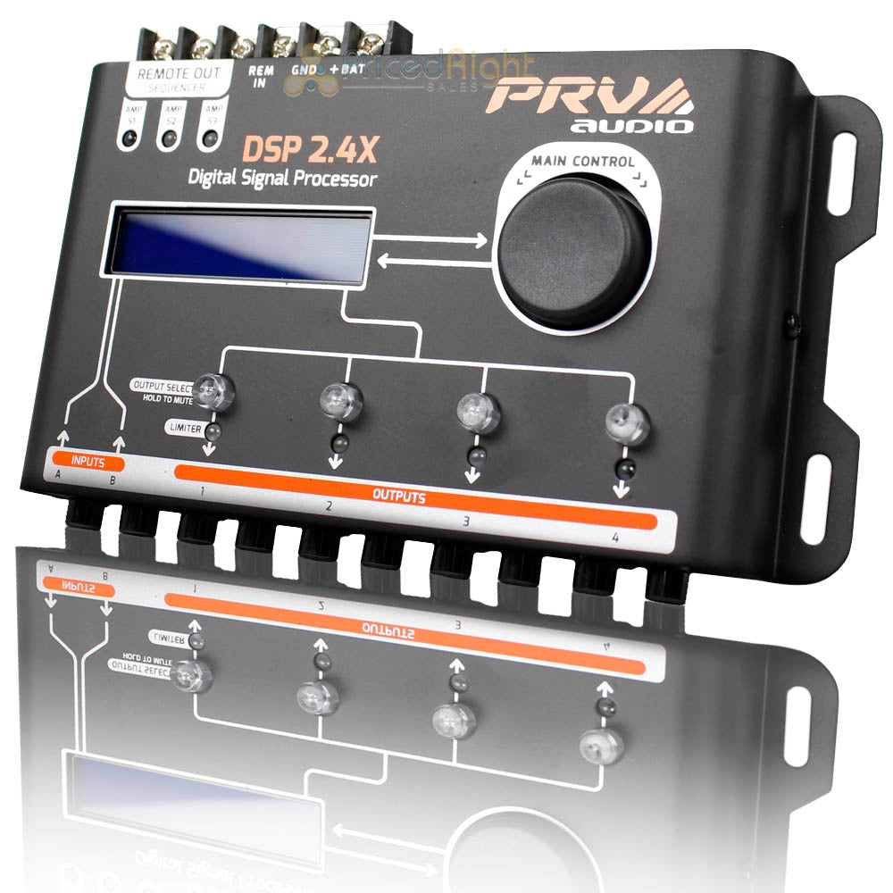 PRV Audio Digital Audio Processor/Crossover and Equalizer Four Channels DSP2.4X