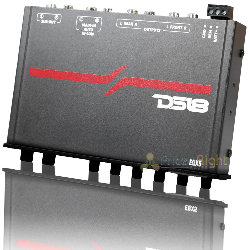 DS18 5 Band Equalizer Subwoofer Control with High Level Input Auto Turn on EQX5