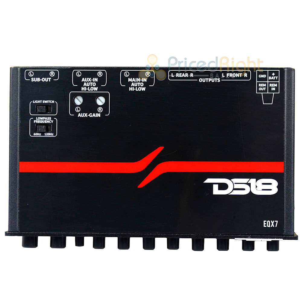 DS18 7 Band Equalizer Subwoofer Control with High Level Input Auto Turn on EQX7