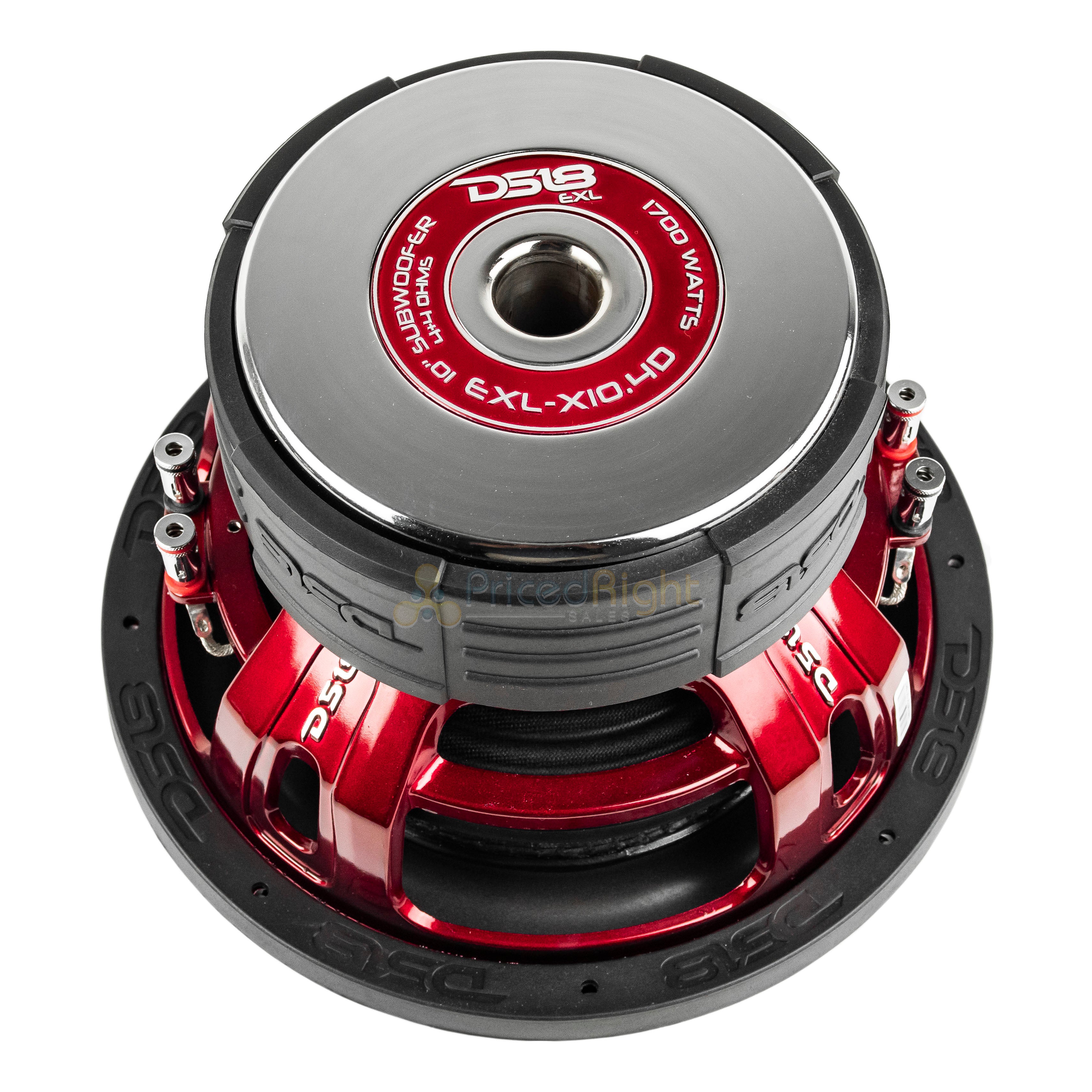 10" Subwoofers Dual 4 Ohm 1700 Watts Max Bass Car Audio 2 Pack DS18 EXL-X10.4D