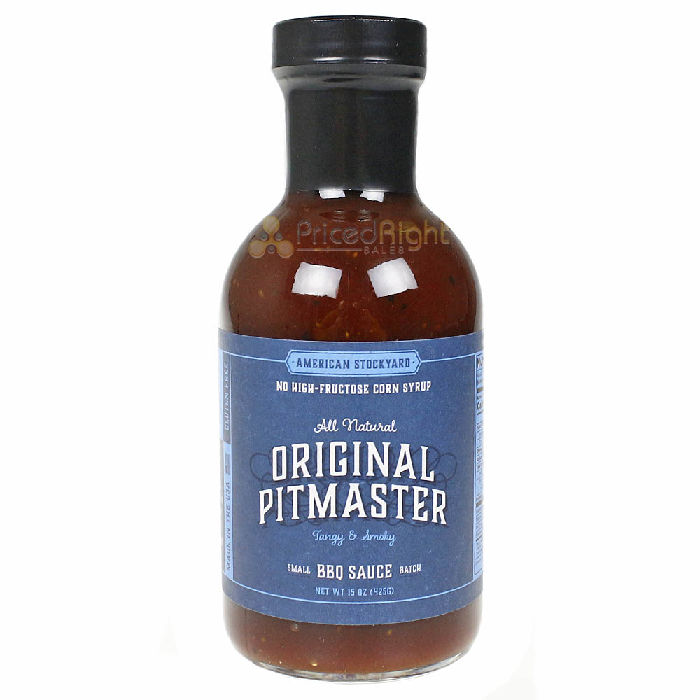 American Stockyard Original Pitmaster BBQ Sauce Tangy & Smoky Gluten Free 15 oz