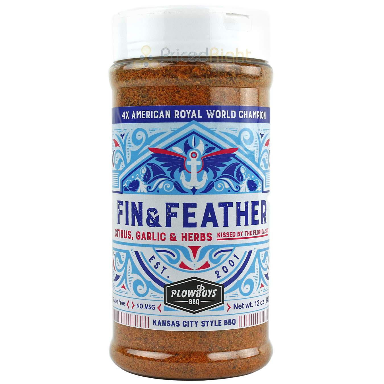 Plowboys BBQ Fin and Feather Seafood & Poultry Rub 12 oz Award Winning Recipe