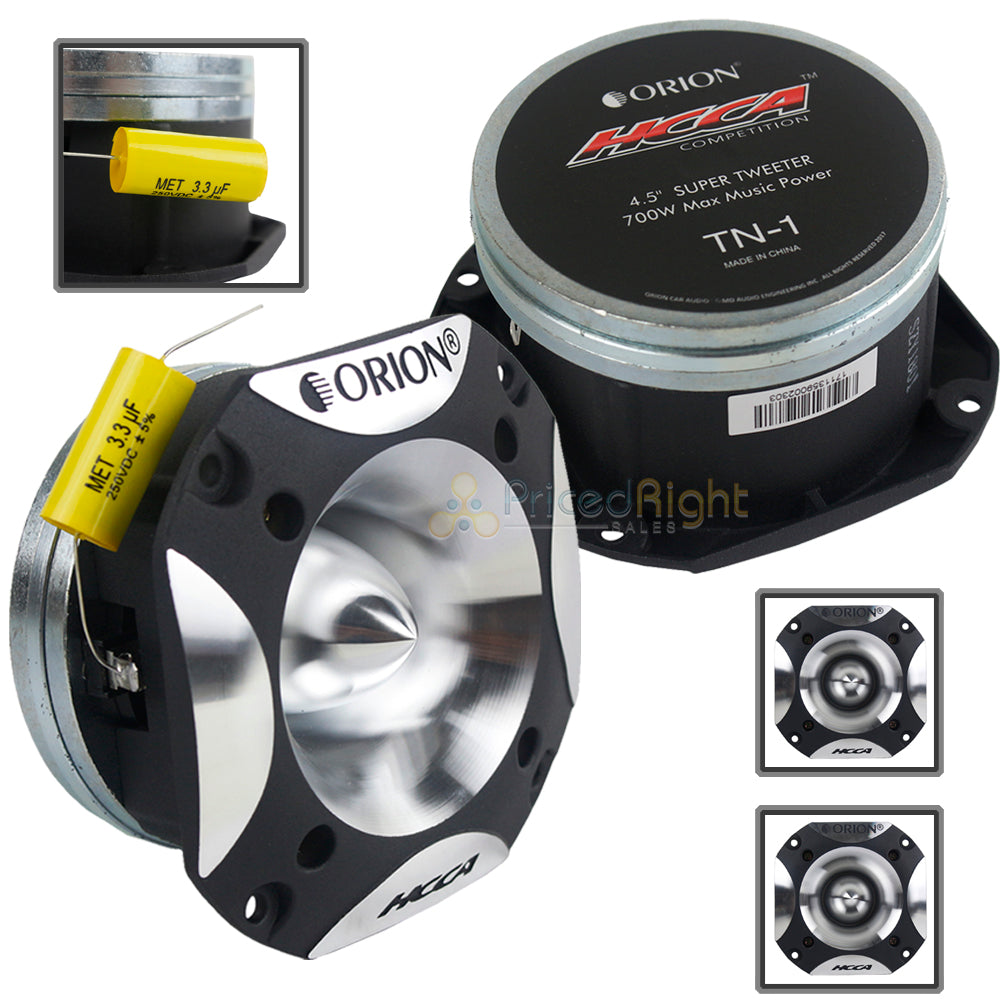 2 Pack Orion HCCA TN-1 4.5" Super Bullet Tweeter Neodymium 175W RMS Competition
