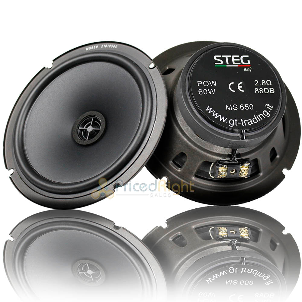 STEG 6.5" Coaxial Speaker 60W RMS 3 Ohm Point Source Performance Series MS650