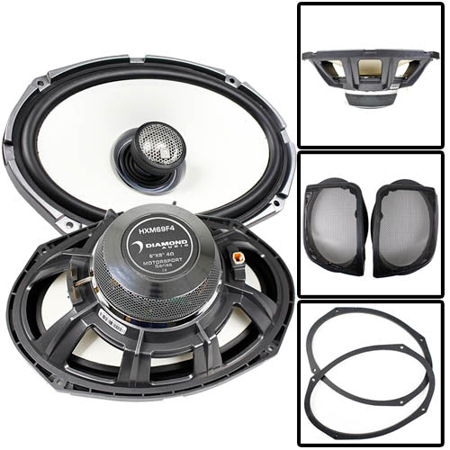 Diamond Audio Harley Davidson Cut In Lid Kit With HXM69F4 Speakers MSHXM694LK