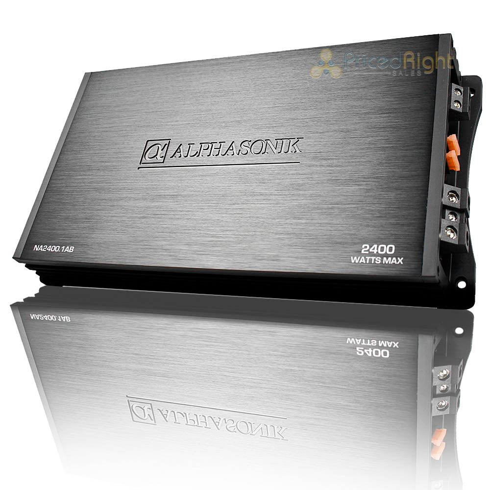 Alphasonik Monoblock Amplifier 2400 Watts Class A/B Amp Neuron Series NA2400.1AB