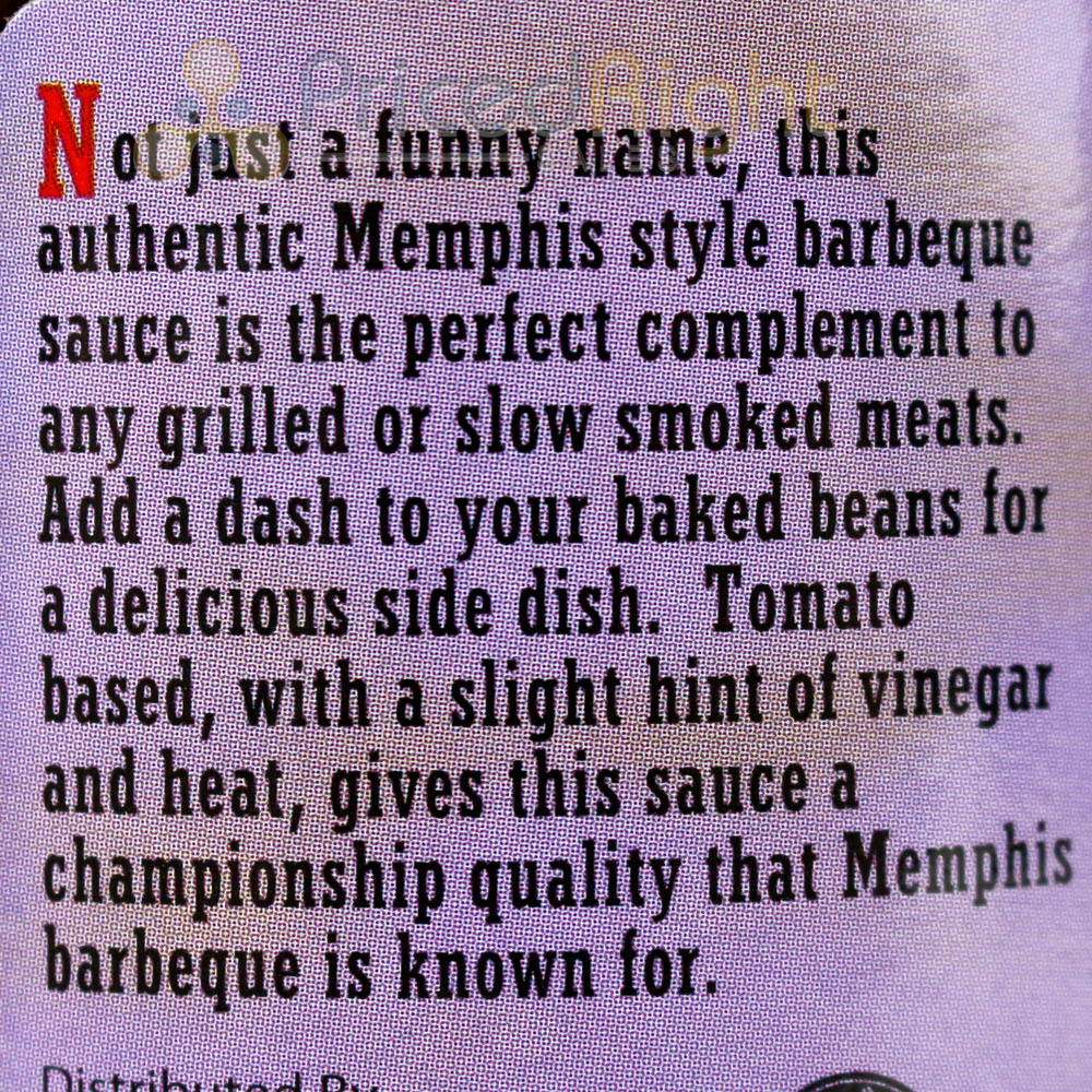 Pigs Ass Memphis Style Barbecue Sauce 18 Oz Competition Rated BBQ Recipe