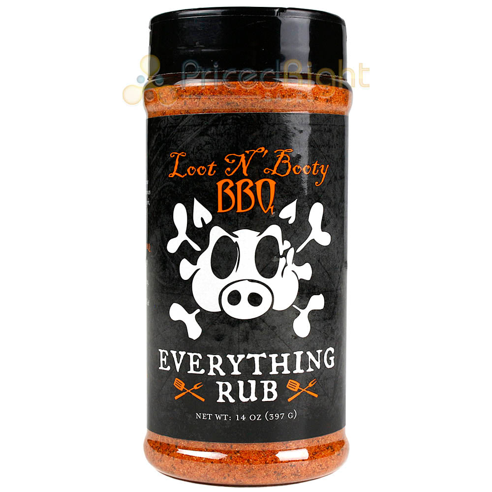 Loot N Booty Bbq Everything Dry Rub 14 Oz. Bottle Competition Rated Seasoning