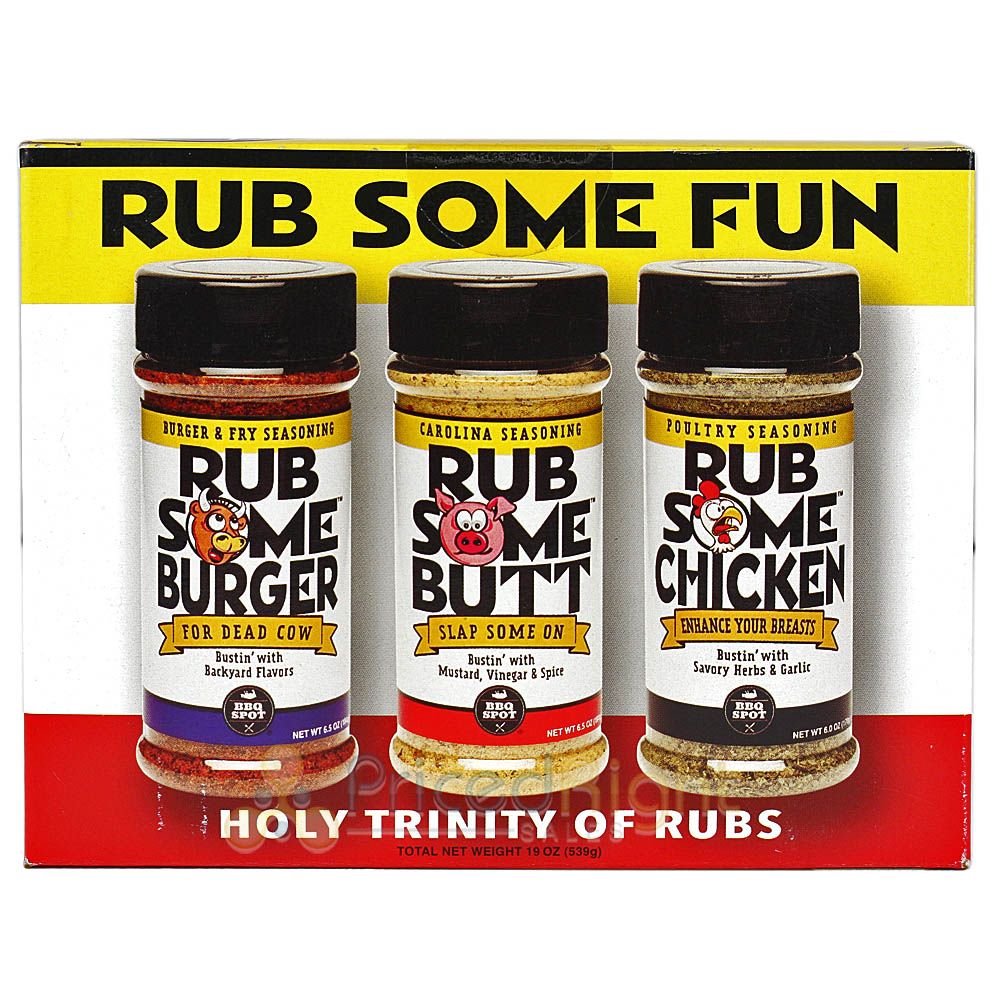 BBQ Spot Barbecue Rub Some Burger Butt Chicken Seasoning Spices 3 Pack Gift Set
