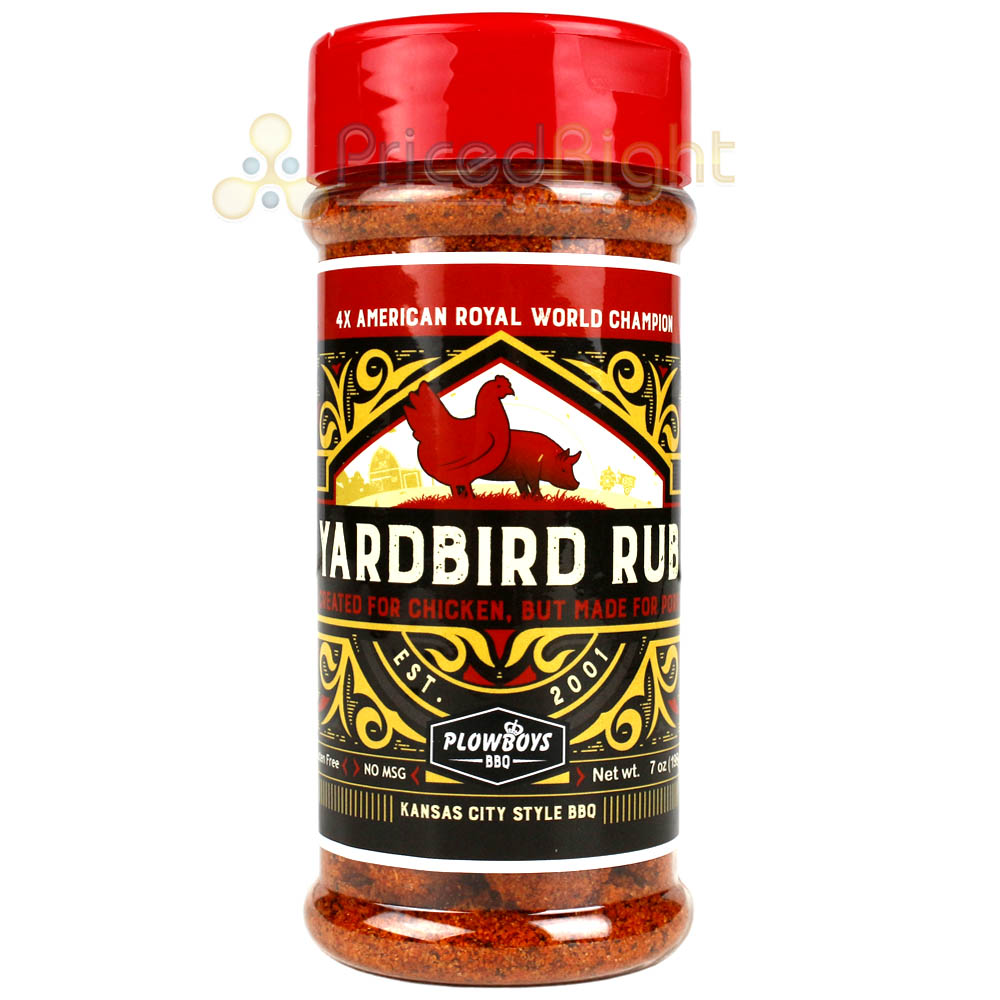 Plowboys Yardbird Seasoning Rub 7 oz. Bottle Award Winning Barbeque Spice Rub