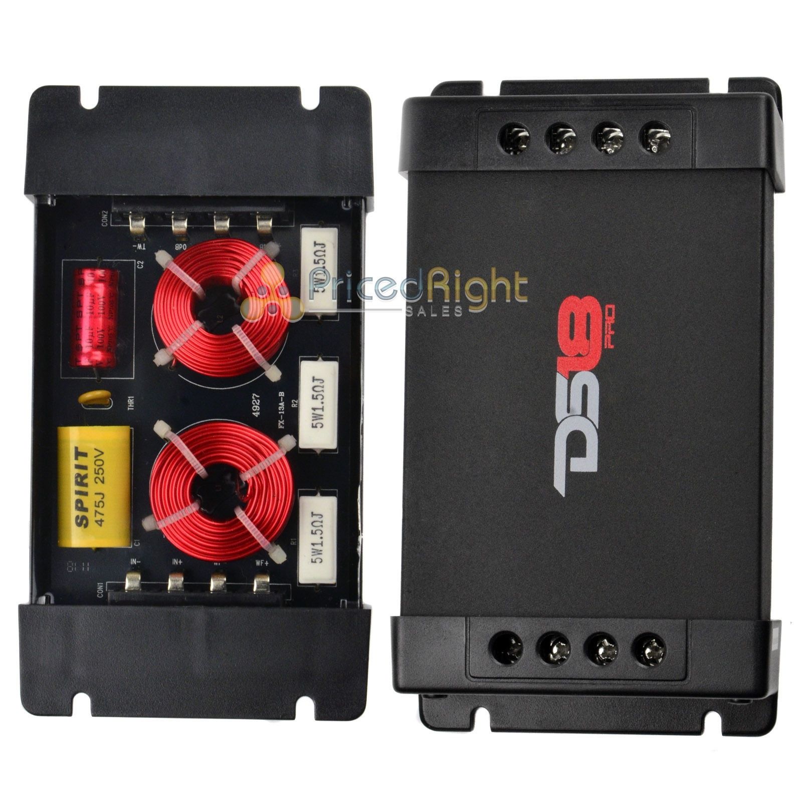 DS18 Pro-CFX Crossover Two Way Passive 300W Car Audio 2 Pack