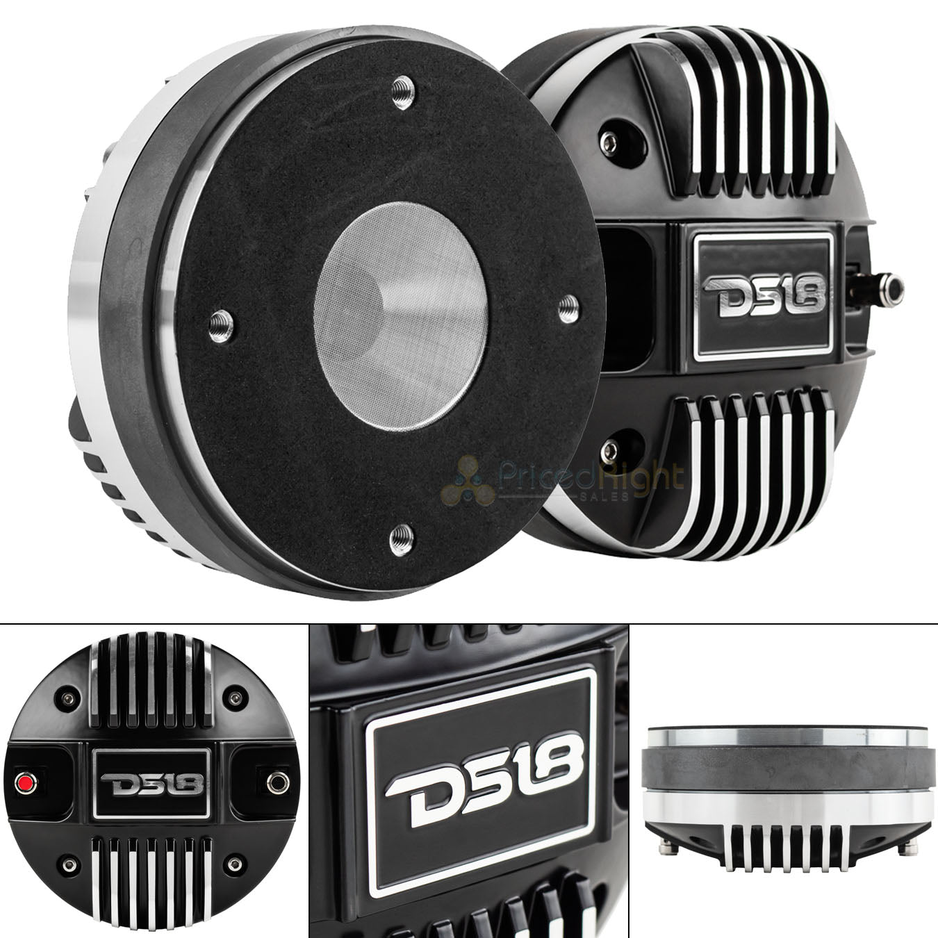 2 Pack DS18 2" Phelonic Compression Driver 8 Ohm 450 Watt Max Tweeters PRO-D1F