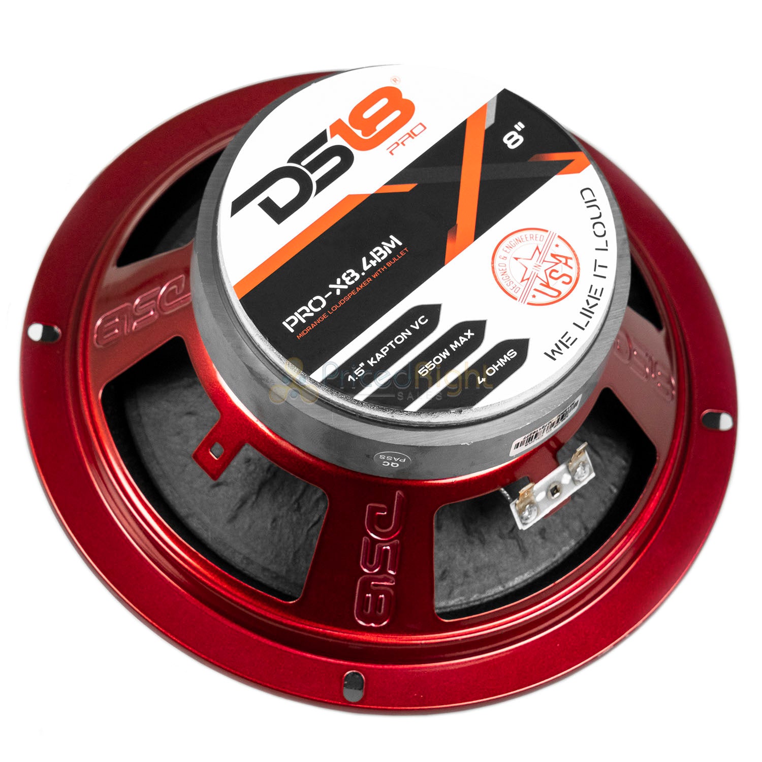 2 DS18 PRO-X8.4BM 8" Bullet Speakers 550W 4 ohm Loudspeakers Midrange Pair