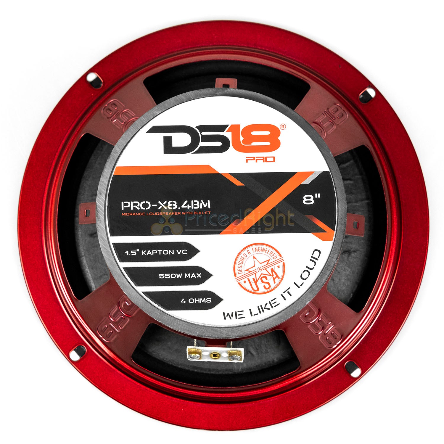 2 DS18 PRO-X8.4BM 8" Bullet Speakers 550W 4 ohm Loudspeakers Midrange Pair