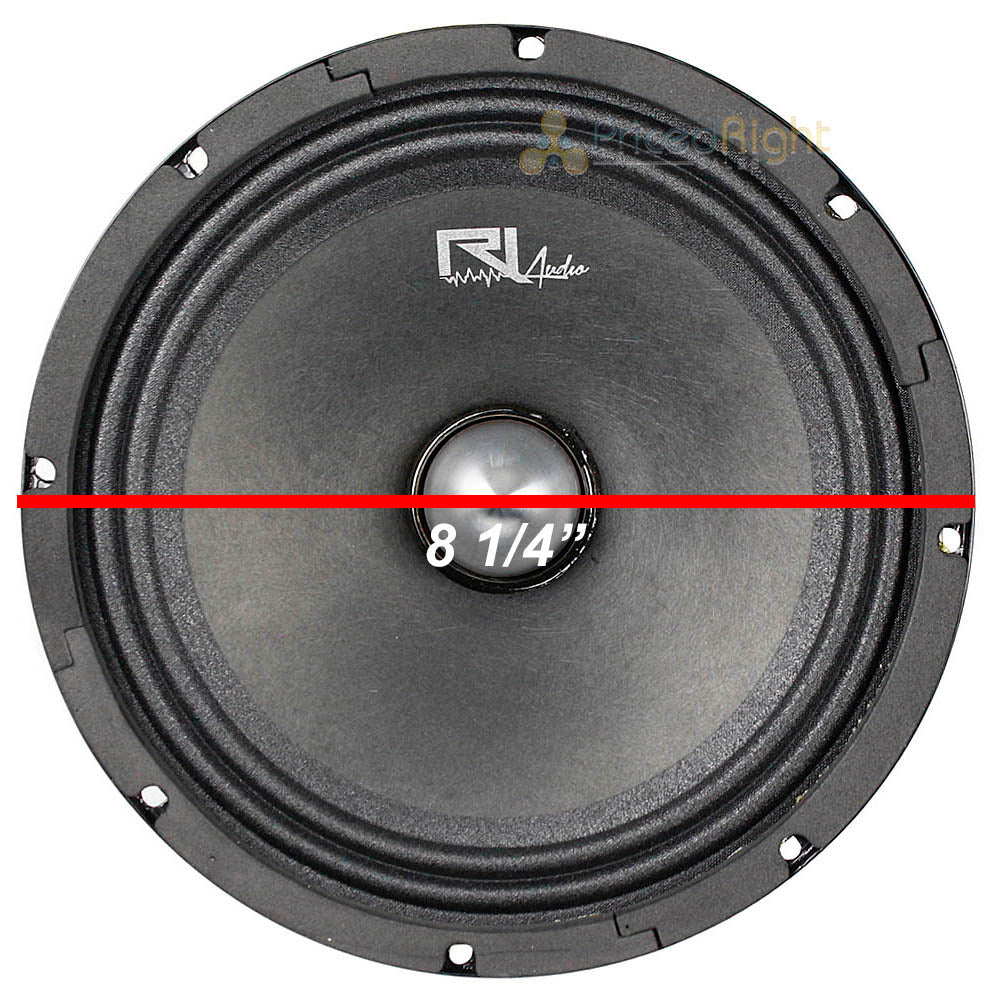(4) RI Audio 8" Midrange Speakers 500 Watts Peak 250 Watts RMS 4 Ohm Car Audio