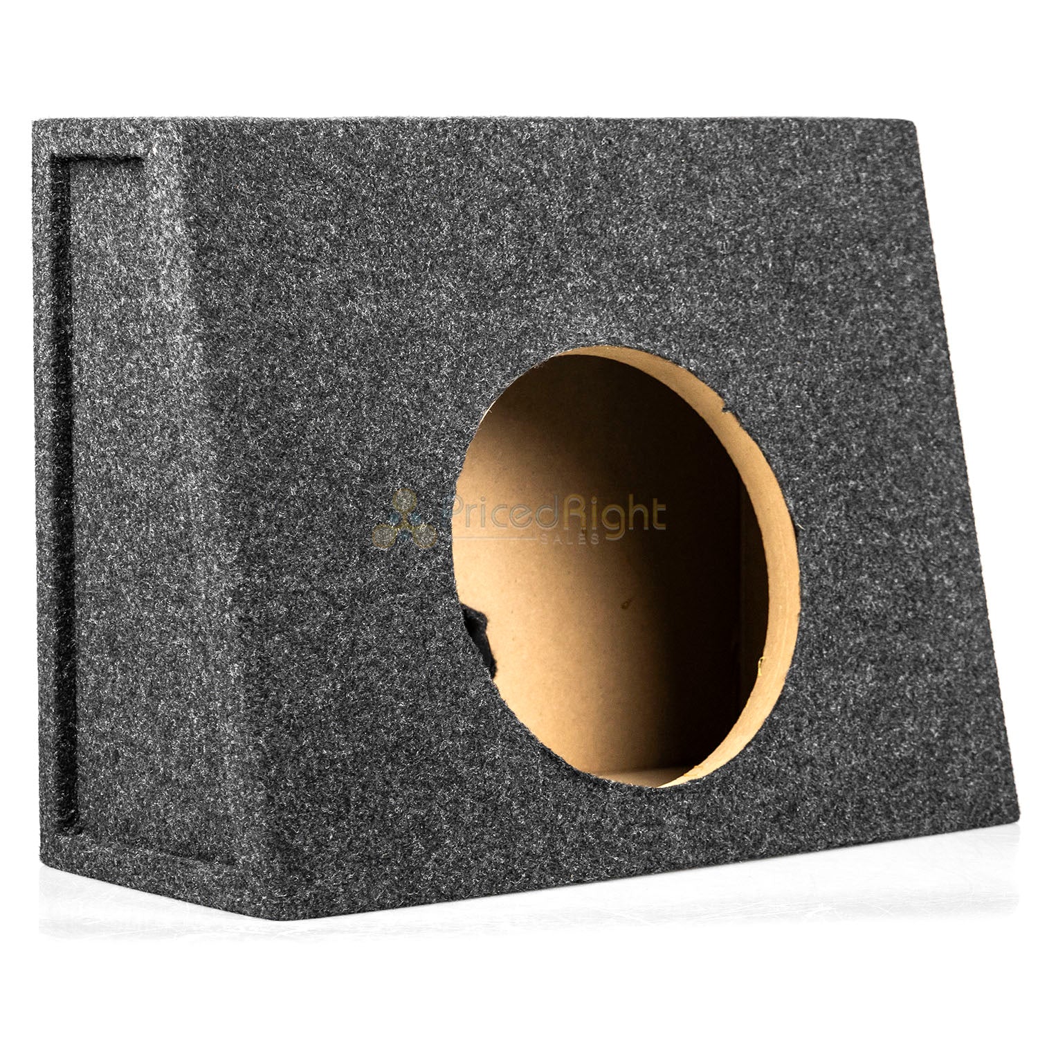 Sealed 10" Subwoofer Truck Box Slanted Enclosure Single Sub RI Audio 1" MDF Face