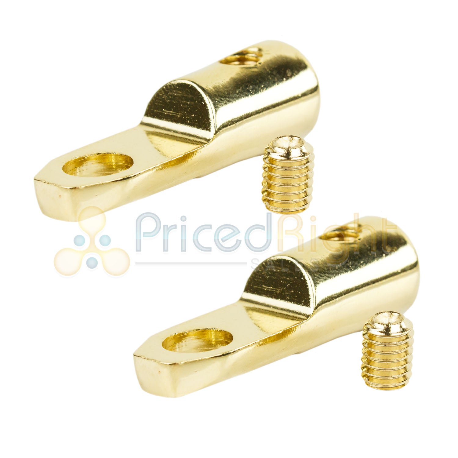 4 or 8 Gauge Ring Terminal Gold Plated Car Audio 4GA Set Screw 2 Pack Xscorpion