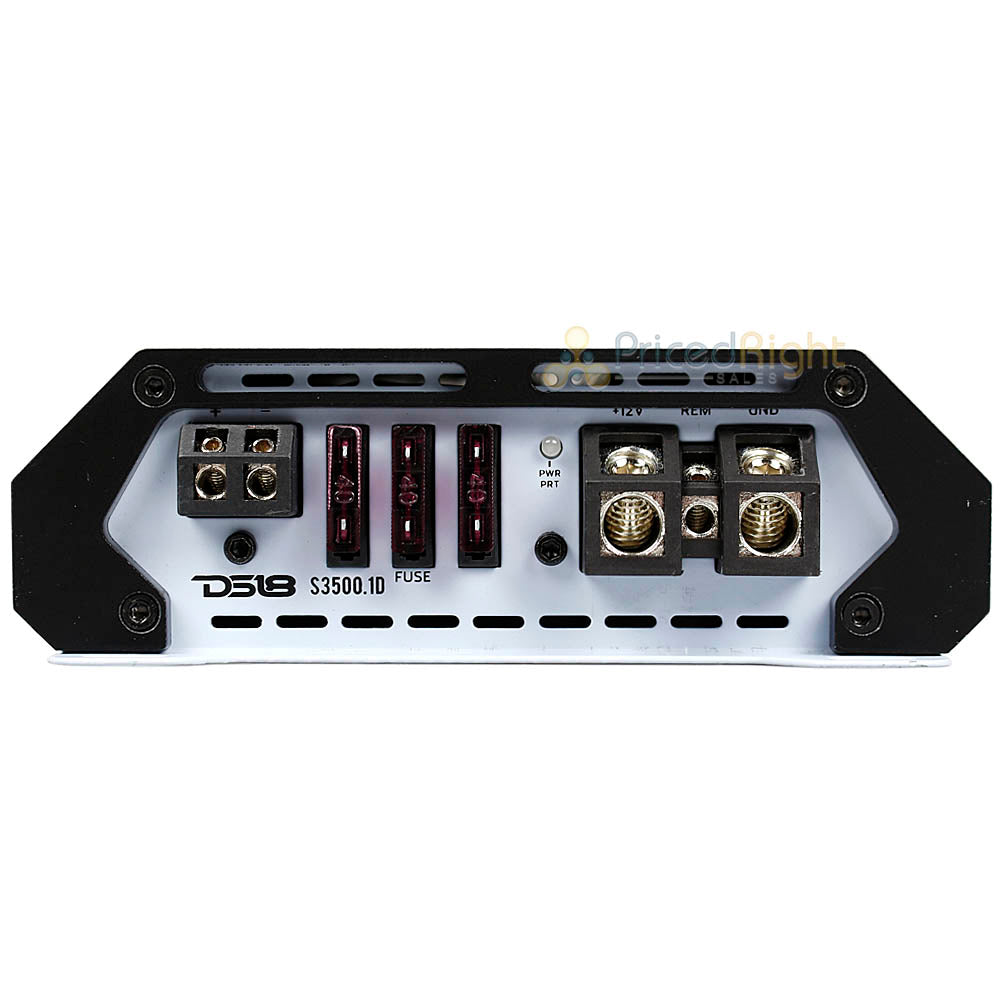 DS18 1 Channel Monoblock Amplifier 3500 Watts Class D Select Silver S3500.1D