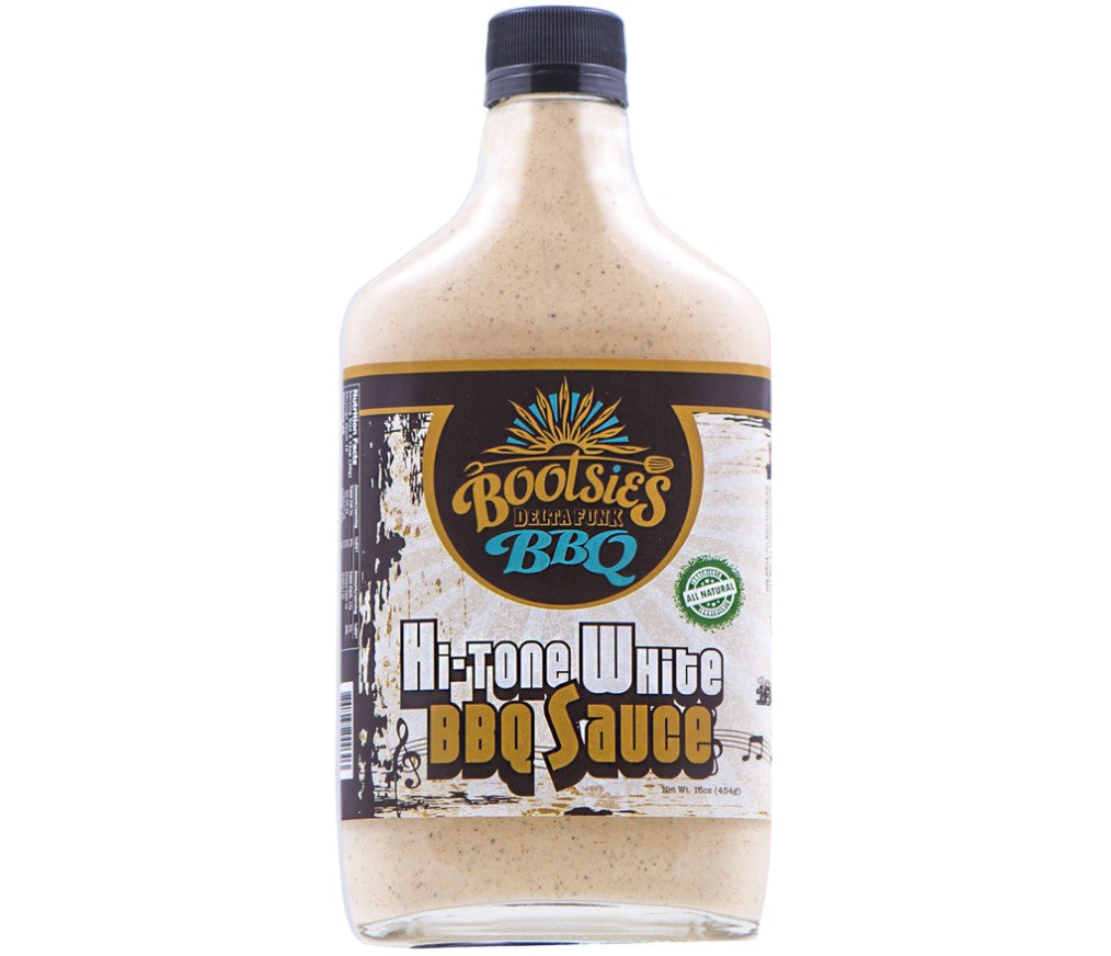 Bootsies Delta Funk BBQ Hi-Tone White BBQ Sauce Tangy and Earthy Spice 12.5 oz