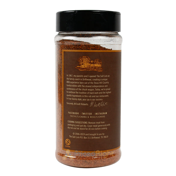 Salt Lick BBQ Original Dry Rub For Meat And Grilling No MSG Made