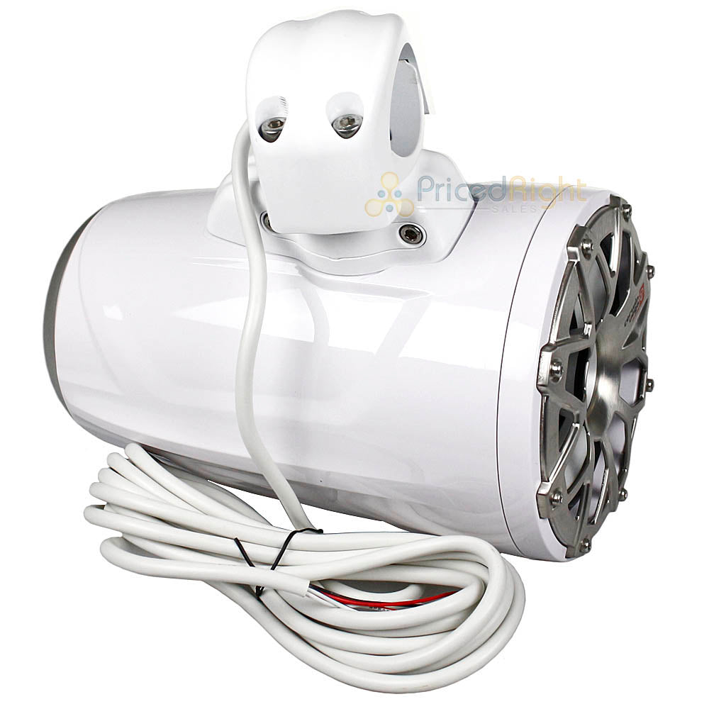 Cerwin Vega 6.5" Two Way Marine Tower Speakers 300 Watt LED WhiteSL65F4B Pair