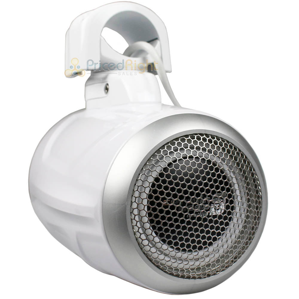 Cerwin Vega 6.5" Two Way Marine Tower Speakers 300 Watt LED WhiteSL65F4B Pair