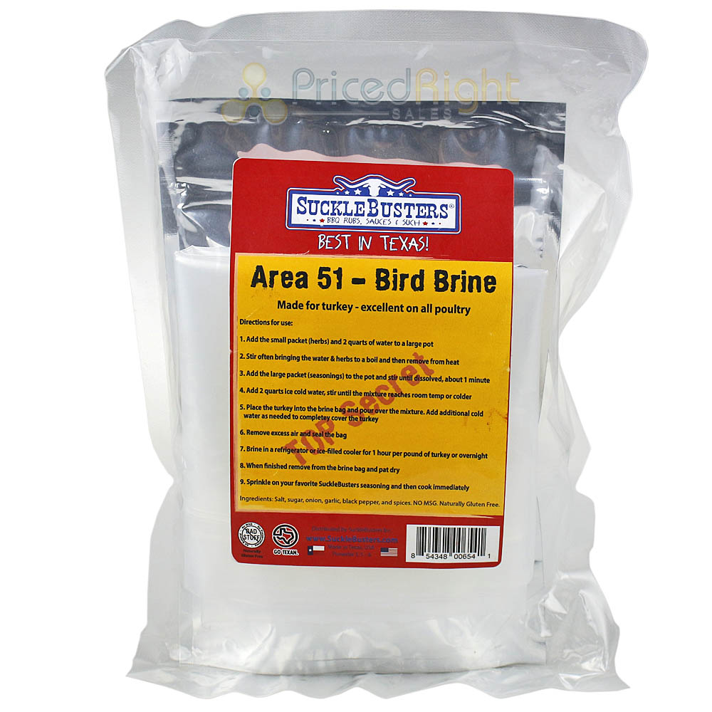 Sucklebusters Area 51 Bird Brine Kit for Turkey 8 oz Holiday Flavored Brine