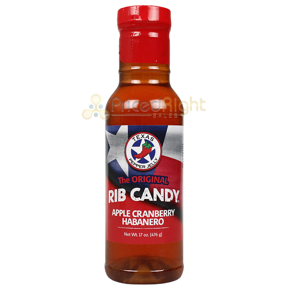 Texas Pepper Jelly Apple Cranberry Habanero Rib Candy Glaze Sauce 17 Oz Bottle