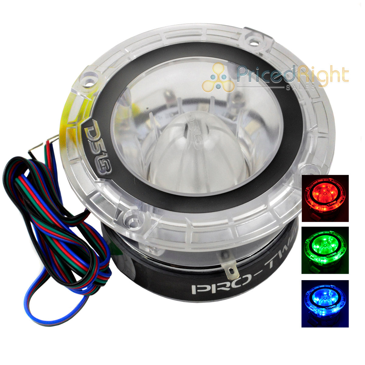 DS18 PRO-TW4L 1.75" Titanium Super Bullet Tweeter 600 Watts w/ Built in LEDs