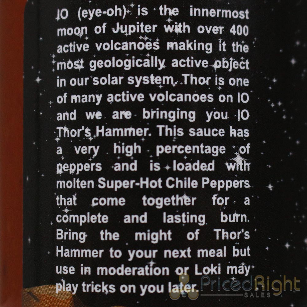 Volcanic Peppers IO Thor's Hammer SUPER Hot Sauce 5 Oz All Purpose VPTHOR