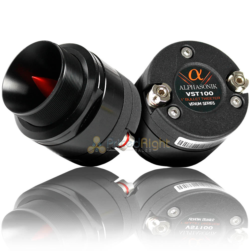 Alphasonik 1" Super Bullet Tweeters 200 Watts Max 4 Ohm Venum Series VST100