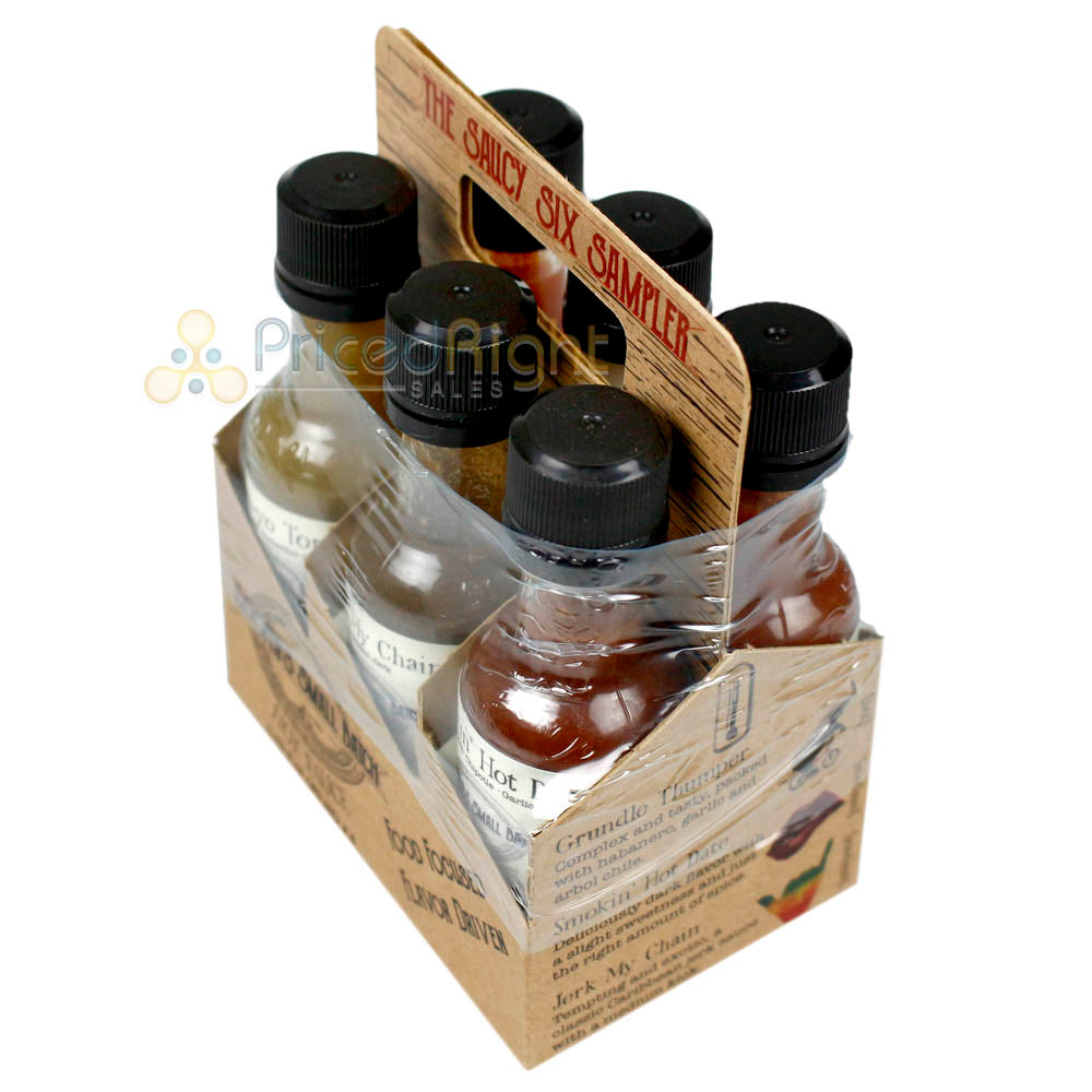 Cooper's Small Batch Saucy Six Sampler Hot Sauce Pack Gift Set Flavor Driven