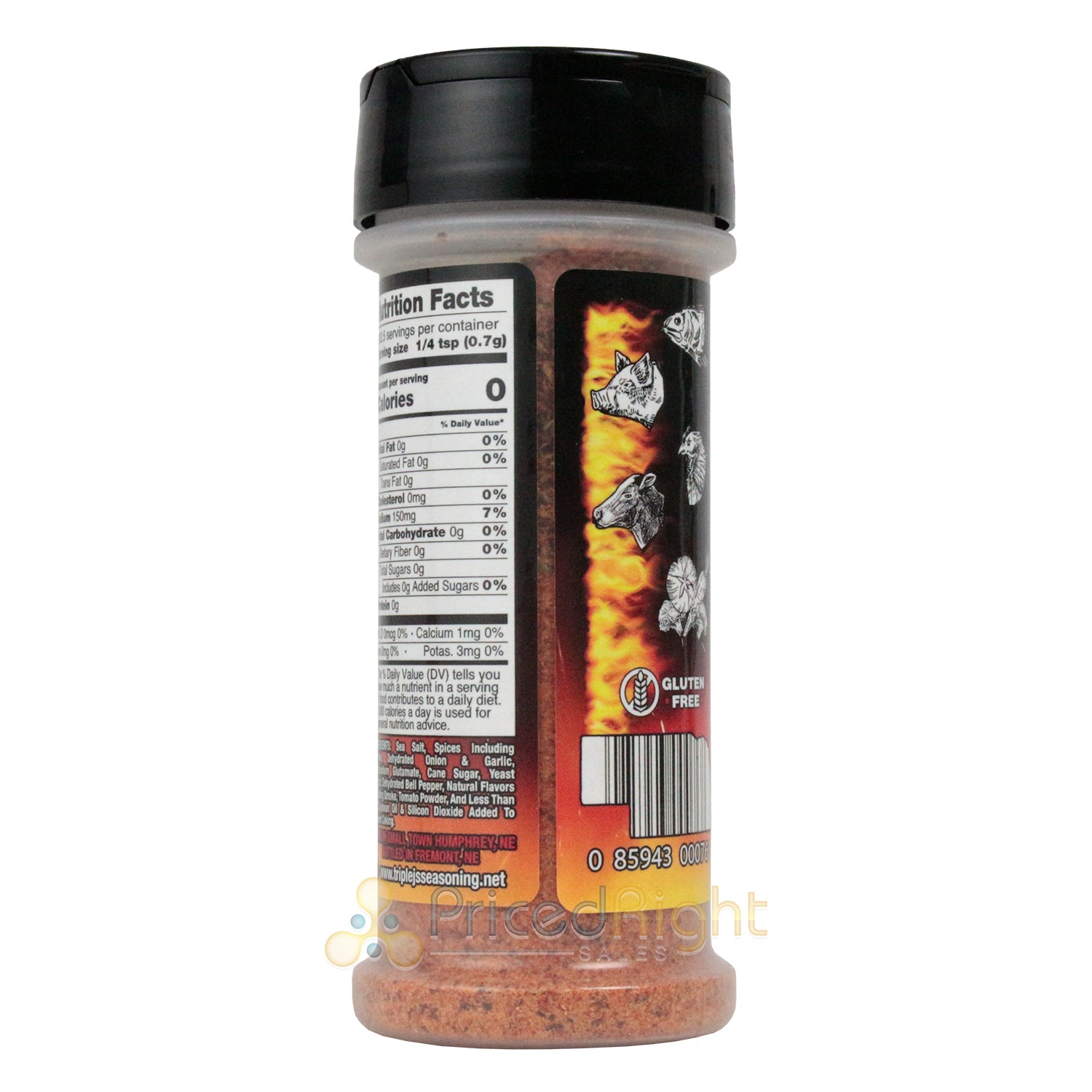 Triple J's All Purpose Spicy Seasoning Beef Pork Poultry Fish Gluten Free 5 oz