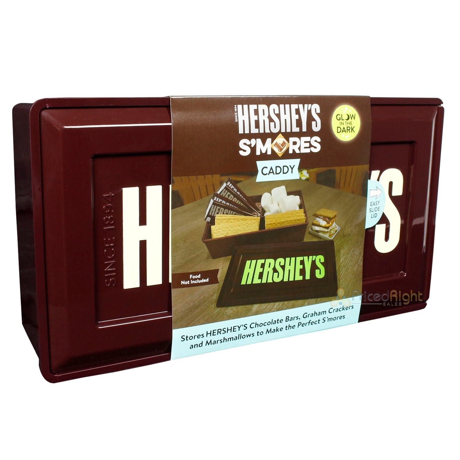 Hershey Personal S'mores Caddy Supply Storage Glow In the Dark BPA Free Brown