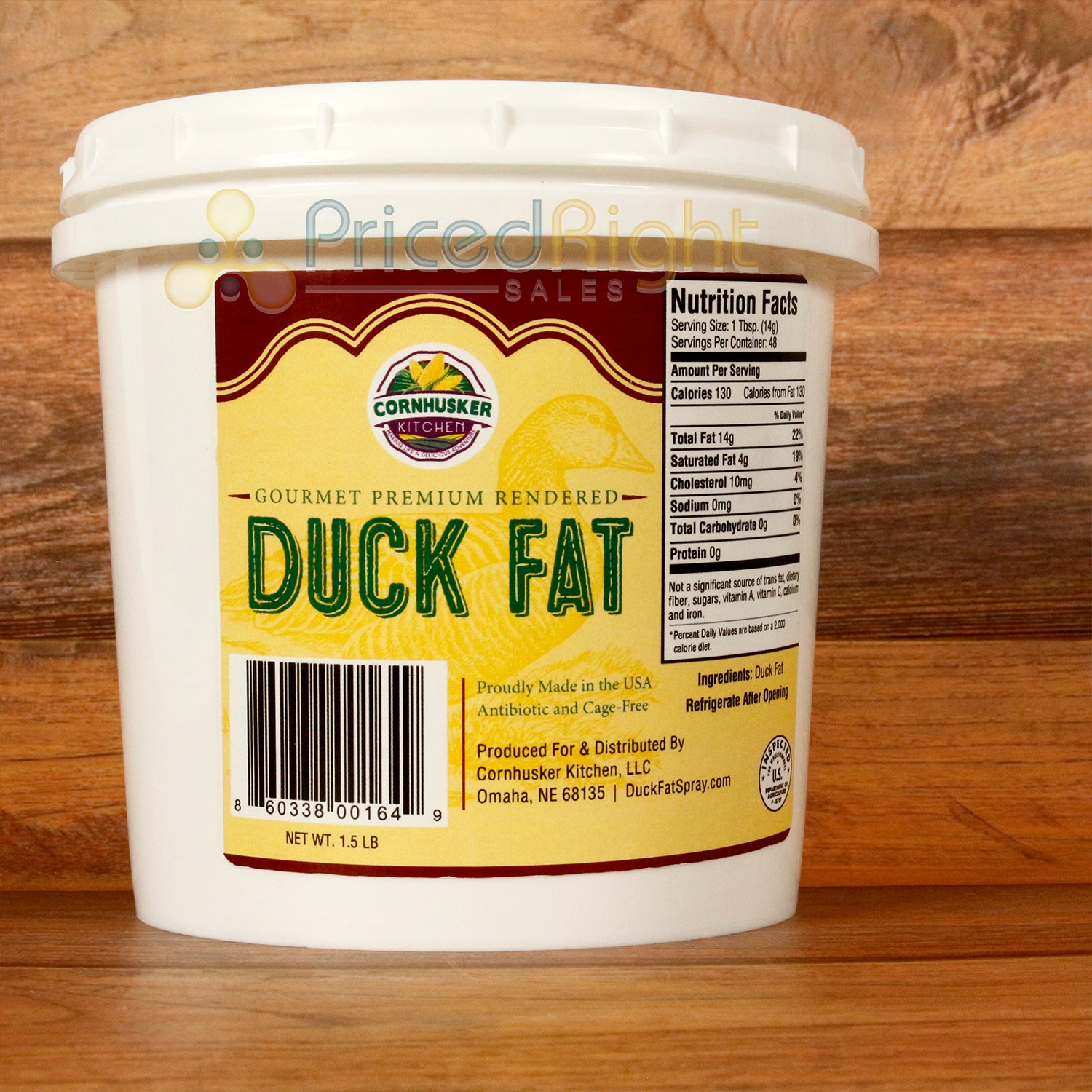 Cornhusker Kitchen Premium Rendered Duck Fat Gluten Free 1.5 Pound