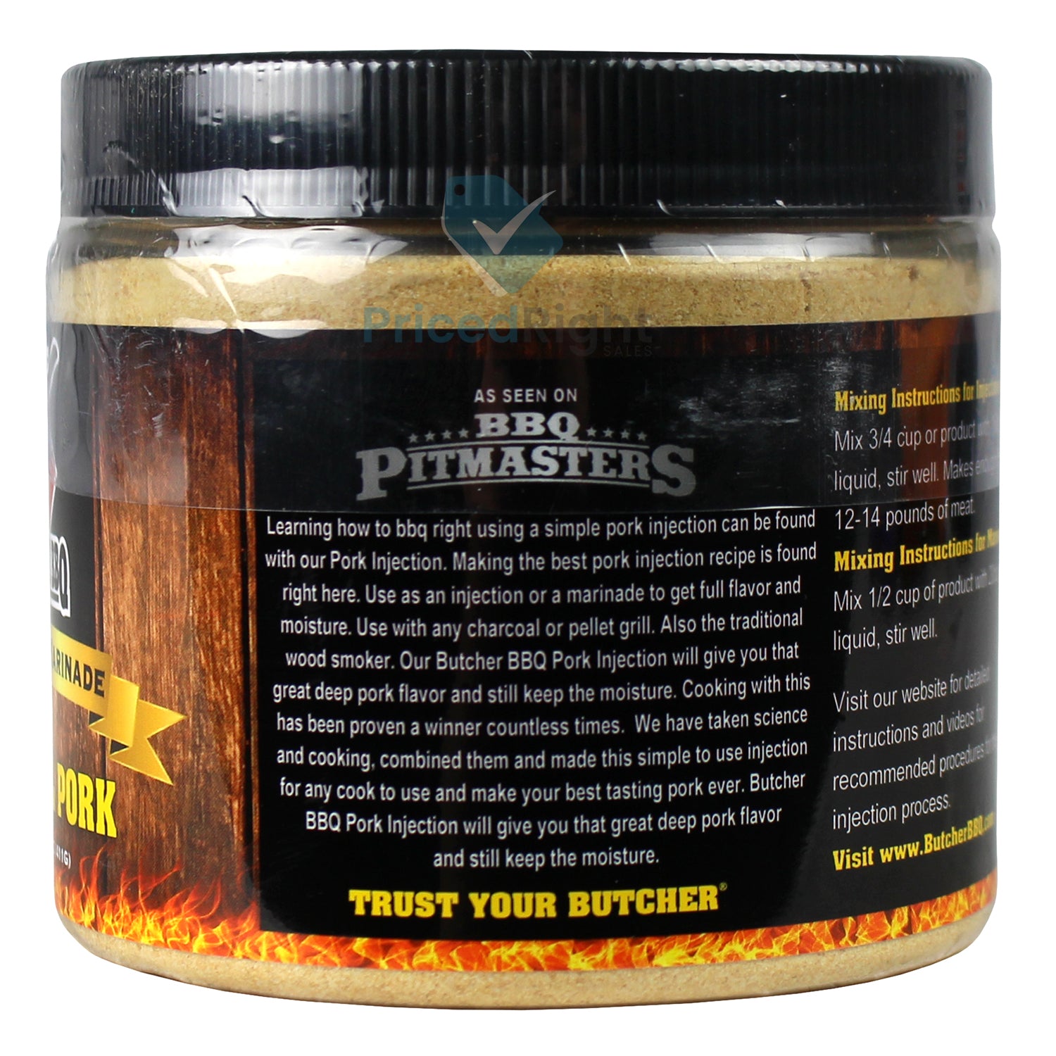 Butcher BBQ Pork Injection or Marinade 14.5 oz Deep Pork Flavor Gluten Msg Free