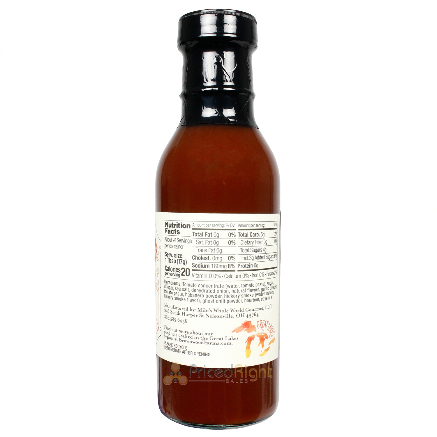 Brownwood Farms Spicy Ghost Ketchup with Bourbon Gluten Free Farm Fresh 14 oz