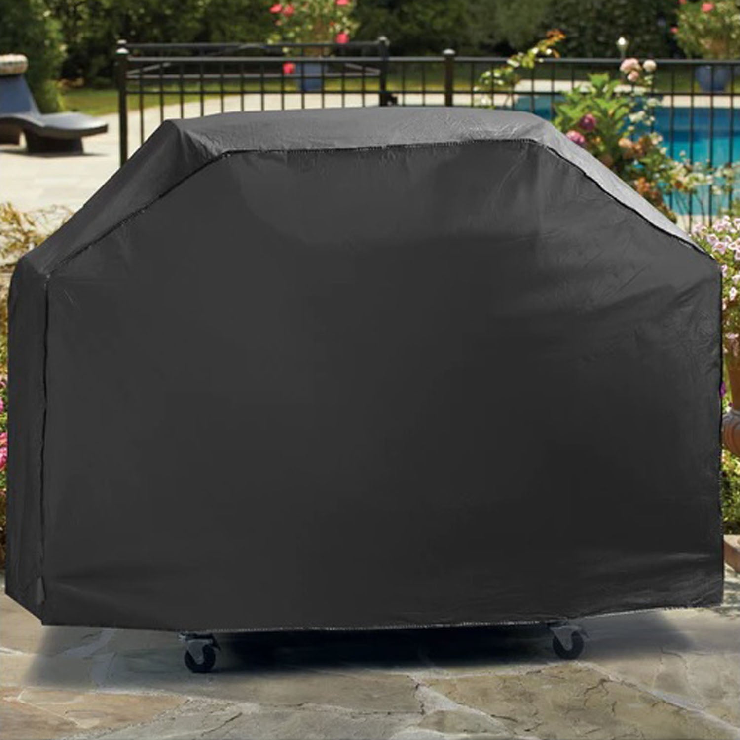 Universal Fit X-Large Grill Cover Durable Weather Resistant 60x20x45" Black