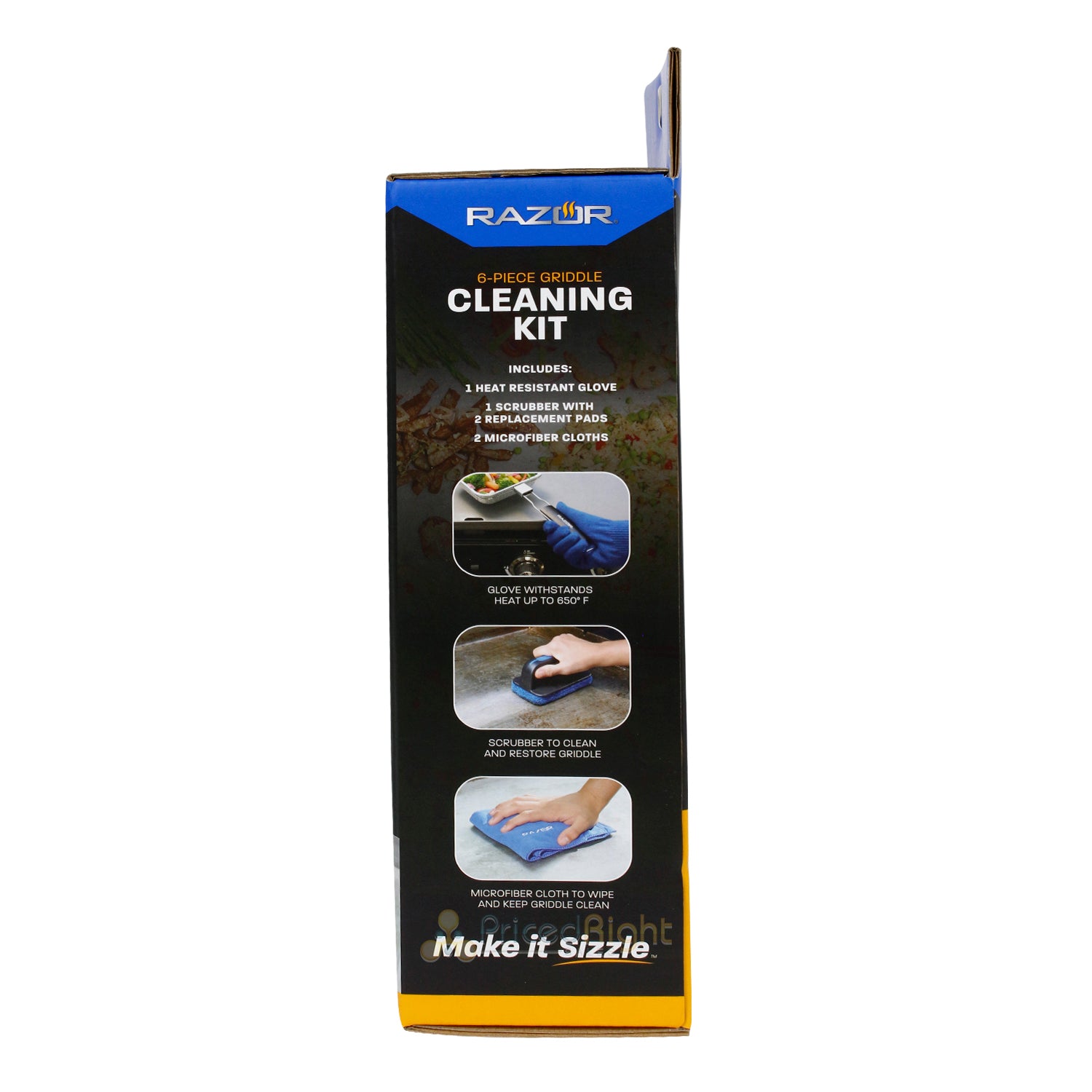 Griddle Cleaning Kit 6 Piece Set with Glove Scrubber Lint Free Towels 08828RZ