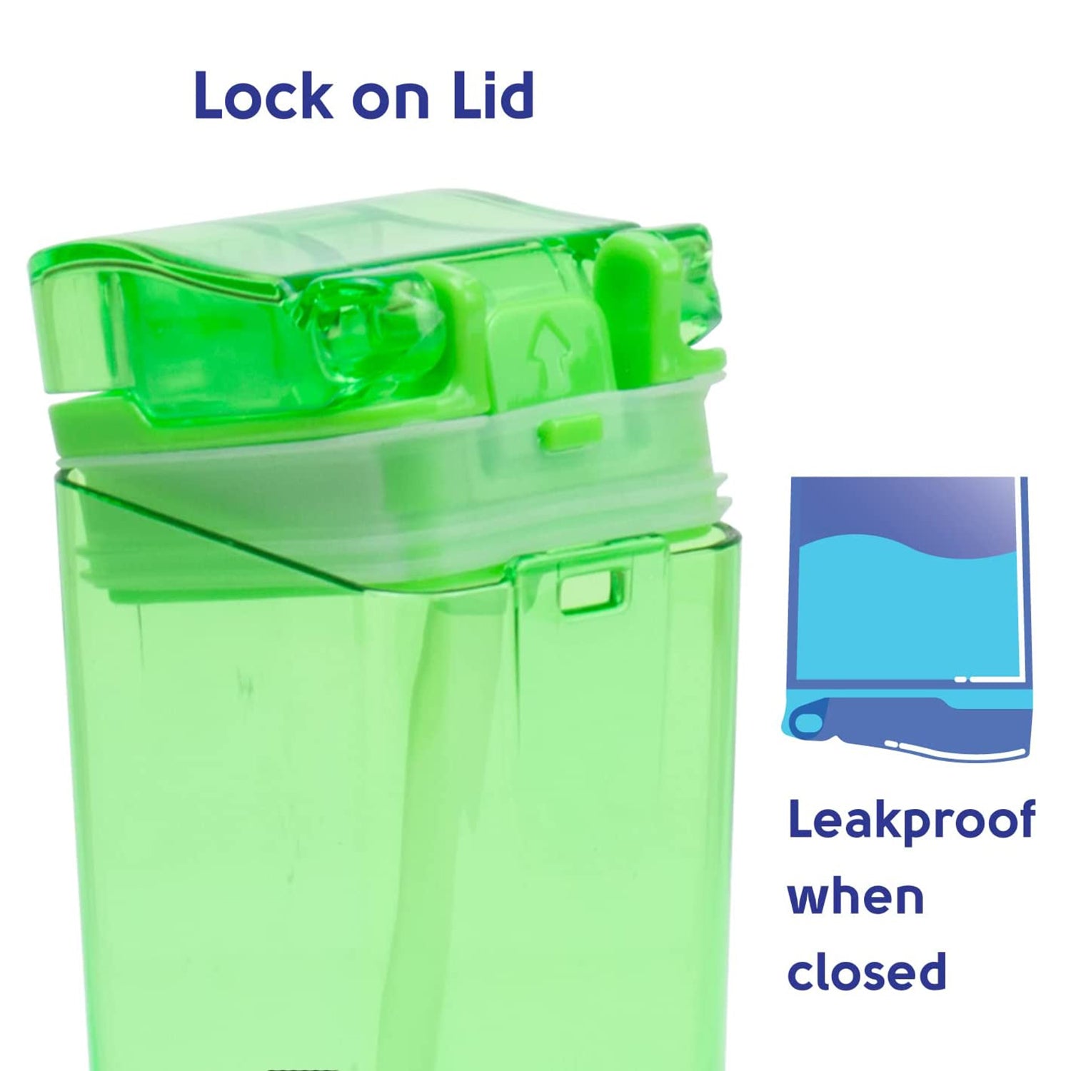 Kitchen Innovations Refillable Drink In The Box Anti-Leak BPA Free Green 8 Oz